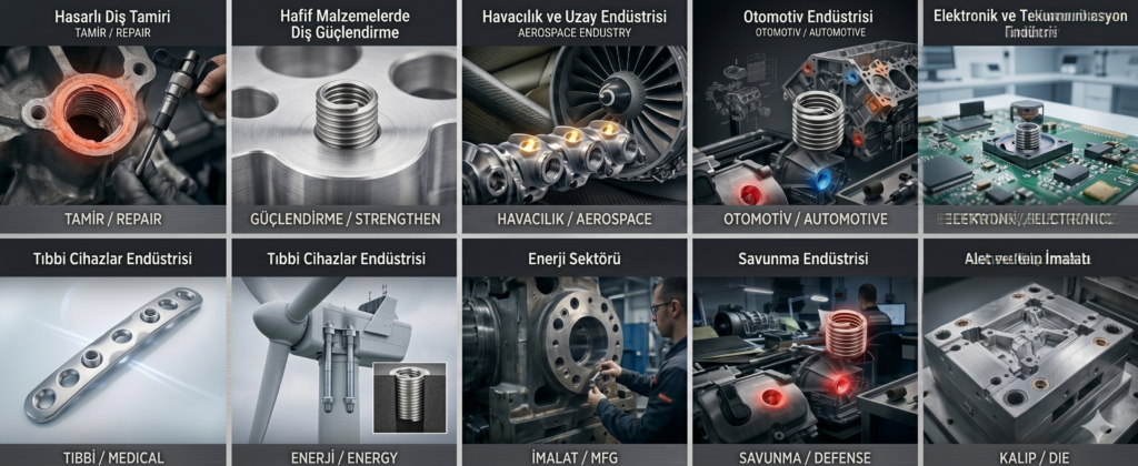 helicoil kullanım alanları